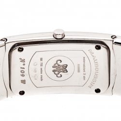 Mauboussin Diamond Pave Dial 18K White Gold Diamonds Lady M Mini R68800 Women's Wristwatch 17 mm