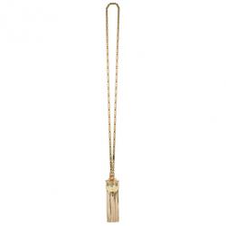 Mawi Rose Gold Plated Long Flapper Fringe Pendant 