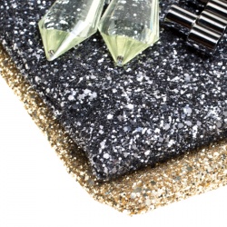 Mawi Silver/Gold Glitter with Acrylic Perspex Double Clutch