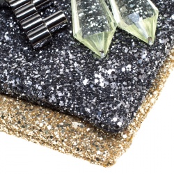 Mawi Silver/Gold Glitter with Acrylic Perspex Double Clutch