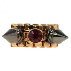 Mawi Double Spike Solitaire Ring Size 53
