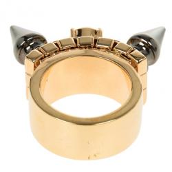 Mawi Double Spike Solitaire Ring Size 53