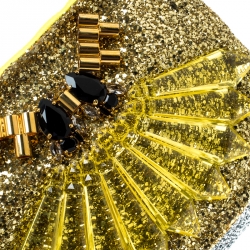 Mawi Gold/Silver Glitter with Acrylic Perspex Double Clutch