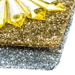 Mawi Gold/Silver Glitter with Acrylic Perspex Double Clutch