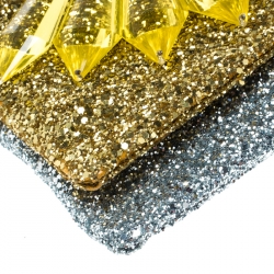 Mawi Gold/Silver Glitter with Acrylic Perspex Double Clutch