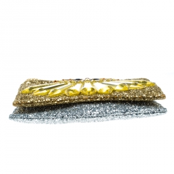 Mawi Gold/Silver Glitter with Acrylic Perspex Double Clutch