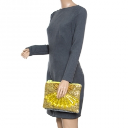 Mawi Gold/Silver Glitter with Acrylic Perspex Double Clutch