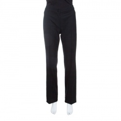 Pre Owned Max Mara Studio Black Wool Tailored Pants M