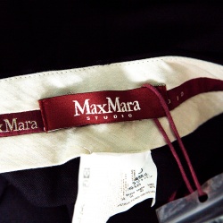 Pre Owned Max Mara Studio Black Wool Tailored Pants M