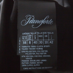 Pre Owned Max Mara Gold Floral Brocade Pleated Maxi Skirt M 