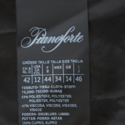 Pre Owned Max Mara Gold Floral Brocade Pleated Maxi Skirt L