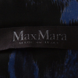 Max Mara Blue Printed Silk Maxi Skirt M