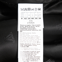 Pre Owned Max Mara Black Alpaca Wool Buckle Detail Jacket M