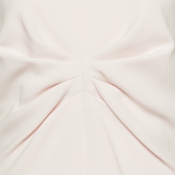 Pre Owned Max Mara Studio Pink Crepe Ruched Midi Dress M