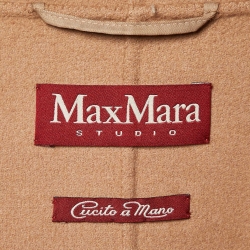 Max Mara Brown Wool Hooded Trench Coat M