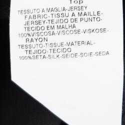 Pre Owned Max Mara Black Metal Ring Detail Asymmetric Sleeveless Top M