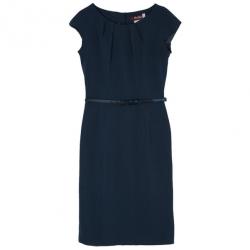 Pre Owned Max Mara Charcoal Fitted Dress S