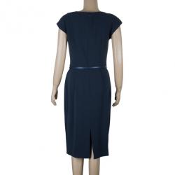 Pre Owned Max Mara Charcoal Fitted Dress S