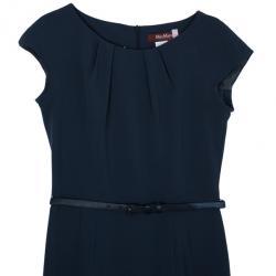 Pre Owned Max Mara Charcoal Fitted Dress S