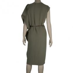 Pre Owned Max Mara Beige Belted Dress L
