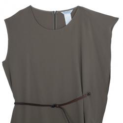 Pre Owned Max Mara Beige Belted Dress L