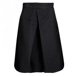 Pre Owned Max Mara Black Inverted Pleat Athos Skirt S