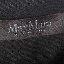 Pre Owned Max Mara Black Inverted Pleat Athos Skirt S