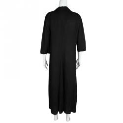 Pre Owned Max Mara Black Linen Shirt Dress L