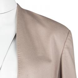 Pre Owned Max Mara Blush Pink Wool Cashmere Front Open Long Coat S