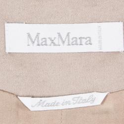 Pre Owned Max Mara Blush Pink Wool Cashmere Front Open Long Coat S
