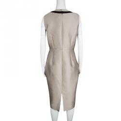 Pre Owned Max Mara Beige Sleeveless Cremona Dress L