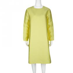 Pre Owned Max Mara Yellow Long Sleeve Dress M