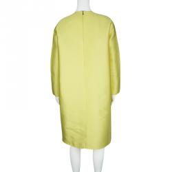 Pre Owned Max Mara Yellow Long Sleeve Dress M