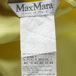 Pre Owned Max Mara Yellow Long Sleeve Dress M