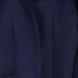 Max Mara Blue Cashmere Open Front Overcoat L