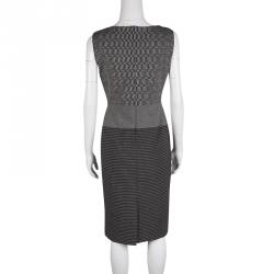 Pre Owned Max Mara Monochrome Knit Sleeveless Dress M