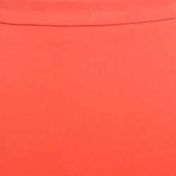 Pre Owned Max Mara Blood Orange Knit Pencil Skirt M