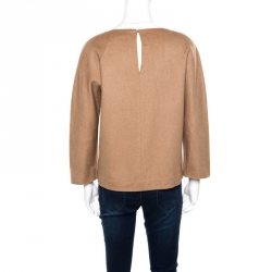 Pre Owned Max Mara Brown Camel Hair Moritz Top M