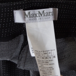 Pre Owned Max Mara Monochrome Dotted Jacquard High Waist Skinny Pants S