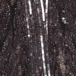 Pre Owned Max Mara Antique Silver Sequin Embellished Jacket M