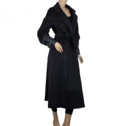 Pre Owned Max Mara Grey Cashmere Coat L
