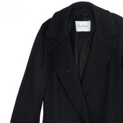 Pre Owned Max Mara Grey Cashmere Coat L