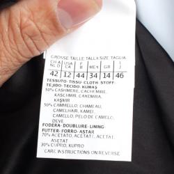 Pre Owned Max Mara Grey Cashmere Coat L