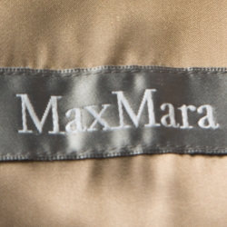 Pre Owned Max Mara Camel Beige Wool Long Coat L