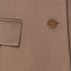 Pre Owned Max Mara Camel Beige Wool Long Coat L