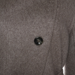 Pre Owned Max Mara Light Brown Cashmere Double Breasted Hand Cut Coat M