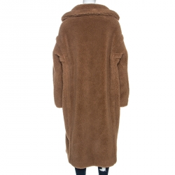 Pre Owned Max Mara Tan Alpaca Blend Oversized Teddy Coat S