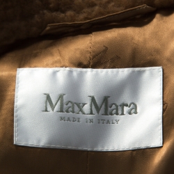 Pre Owned Max Mara Tan Alpaca Blend Oversized Teddy Coat S