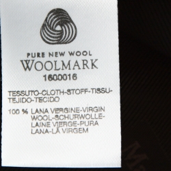 Pre Owned Max Mara Dark Brown Wool Long Coat M