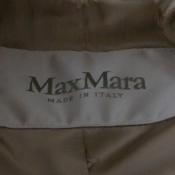 Pre Owned Max Mara Taupe Alpaca Blend Double Breasted Teddy Bear Coat L